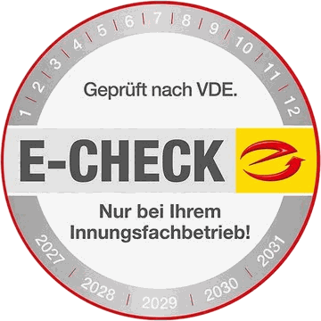 E-CHECK — Geprüft nach VDE. Nur bei Ihrem Innungsfachbetrieb.
